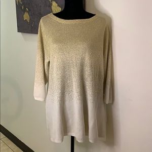 Glamorous cream and gold sweater!
